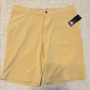Adidas Men's Beige Flat Front Shorts